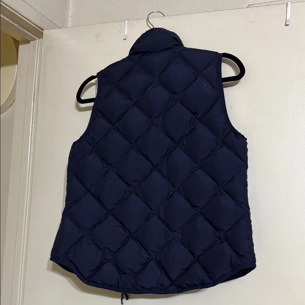 J Crew Navy Quilted Puffer Vest